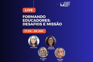 Imagem com texto formando educadores: desafios e missão